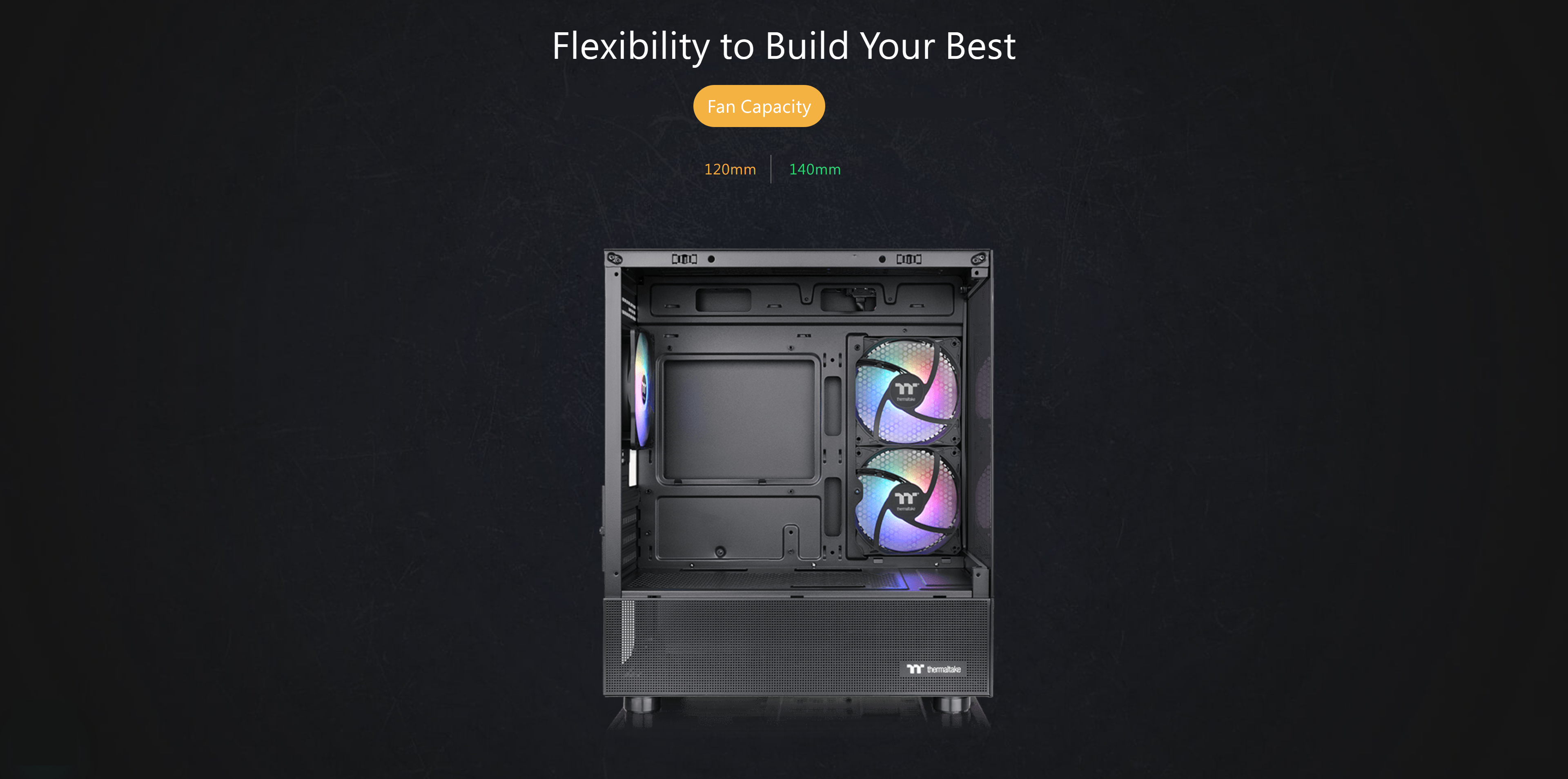 A large marketing image providing additional information about the product Thermaltake View 170 - Micro Tower Case (Black) - Additional alt info not provided